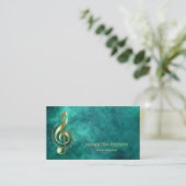 Elegante Musician Visitenkarte mit Musiknote (Stehend Vorderseite)