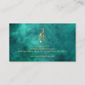 Elegante Musician Visitenkarte mit Musiknote (Rückseite)