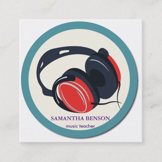 Elegante Musician Visitenkarte mit Musiknote (Vorderseite)