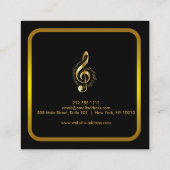 Elegante Musician Visitenkarte mit Musiknote (Rückseite)