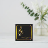 Elegante Musician Visitenkarte mit Musiknote (Stehend Vorderseite)