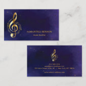 Elegante Musician Visitenkarte mit Musiknote (Vorne/Hinten)