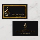 Elegante Musician Visitenkarte mit Musiknote (Vorne/Hinten)