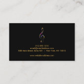 Elegante Musician Visitenkarte mit Musiknote (Rückseite)