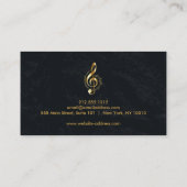 Elegante Musician Visitenkarte mit Musiknote (Rückseite)