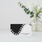 Elegante Musician Visitenkarte mit Musiknote (Stehend Vorderseite)