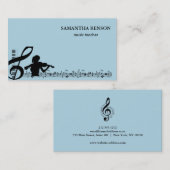 Elegante Musician Visitenkarte mit Musiknote (Vorne/Hinten)