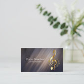 Elegante Musik Lehrer Piano Musik Visitenkarte (Stehend Vorderseite)