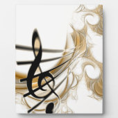 Elegante musikalische Note Fotoplatte (Vorderseite)