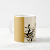 Elegante musikalische Note Kaffeetasse (Vorderseite Links)