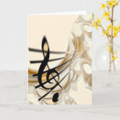 Elegante musikalische Note Karte (Gelbe Blume)