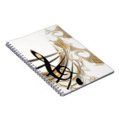 Elegante musikalische Note Notizblock (Rechte Seite)