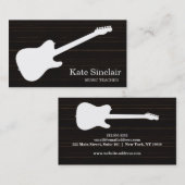 Elegante Musiklehrer Keys Musical Visitenkarte (Vorne/Hinten)