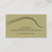 Elegante Musiklehrer Keys Musical Visitenkarte (Rückseite)