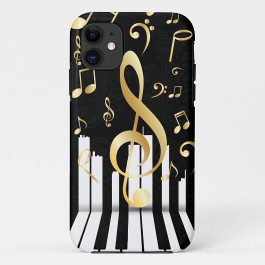 Elegante Musiknote-Klaviertasten Case-Mate iPhone Hülle (Rückseite)