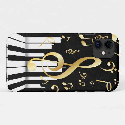 Elegante Musiknote-Klaviertasten Case-Mate iPhone Hülle (Rückseite (Horizontal))