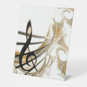 Elegante Musiknote Sockelschild (Vorderseite)