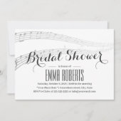 Elegante Musiknoten Bridal Dusche Einladungen (Vorderseite)