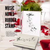 Elegante Musiknoten Gummi Briefmarke für Handwerk Gummistempel
