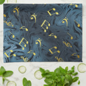 elegante Musiknoten Handtuch (Gefaltet)