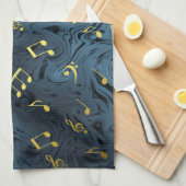 elegante Musiknoten Handtuch (Viertel Falte)