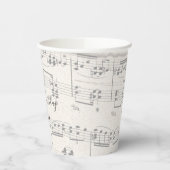 Elegante Musiknoten mit Skript Pappbecher (Links)