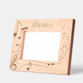 Elegante Musiknoten Personalisiert Name Keepake Geätzte Rahmen (Links)