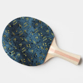 elegante Musiknoten Tischtennis Schläger (Seitenansicht)