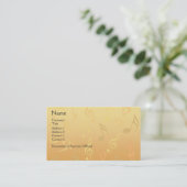 Elegante Musiknotes Business Cards - Gold Music Visitenkarte (Stehend Vorderseite)