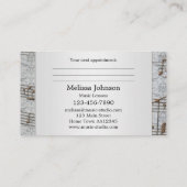 Elegante Musikunterricht Termine Visitenkarten (Rückseite)