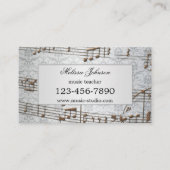 Elegante Musikunterricht Termine Visitenkarten (Vorderseite)