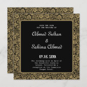 Elegante Muslim Wedding Nikah Save The Date (Vorne/Hinten)