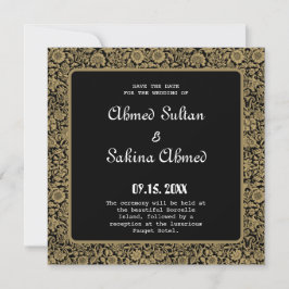 Elegante Muslim Wedding Nikah Save The Date