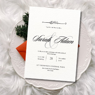 Elegante muslimische Hochzeit Minimalistische arab Einladung