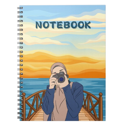 Elegante muslimische Mädchen Notizblock (Vorderseite)