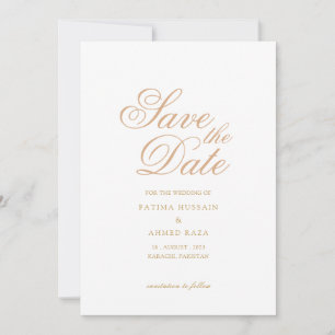 Elegante muslimische Save-the-Date-Ankündigungskar Save The Date