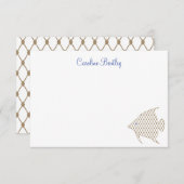 Elegante Muster Angel Fisch Personalisierte Mittei Dankeskarte (Vorne/Hinten)