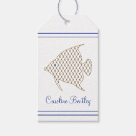 Elegante Muster Angel Fish Gift Tags Geschenkanhänger