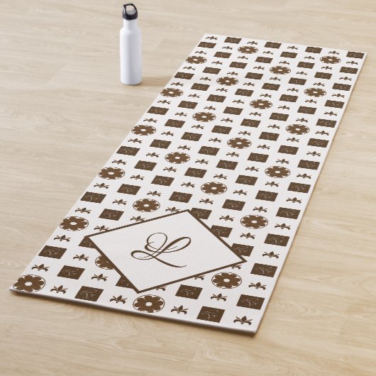 Elegante Muster Monogram Yoga Mat Yogamatte (Beispiel)