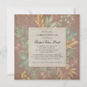 Elegante Mute Herbst Blume Fall Beerdigung Invitat Einladung (Vorderseite)