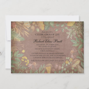 Elegante Mute Herbst Blume Fall Beerdigung Invitat Einladung