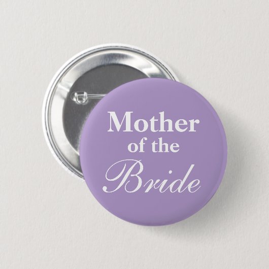 Elegante Mutter der Braut lila violette Taste Button (Vorne & Hinten)