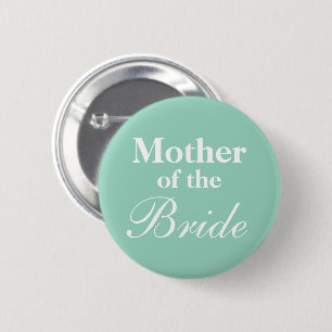 Elegante Mutter der Braut teal blaue Taste Button
