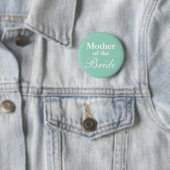 Elegante Mutter der Braut teal blaue Taste Button (Beispiel)