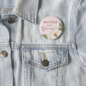 Elegante Mutter der Groom Blush Pink Bloral Aber Button (Beispiel)