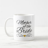 Elegante Mutter des Brautherzels Hochzeit von Gold Kaffeetasse (Links)