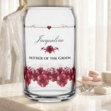 Elegante Mutter des Bräutigams Burgunder Hochzeit