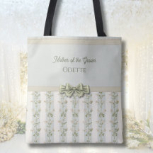 Elegante Mutter des Bräutigams Florale Streifen-Ta