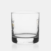 Elegante Mutter des Bräutigams fügen Namen Hochzei Whiskyglas (Links)