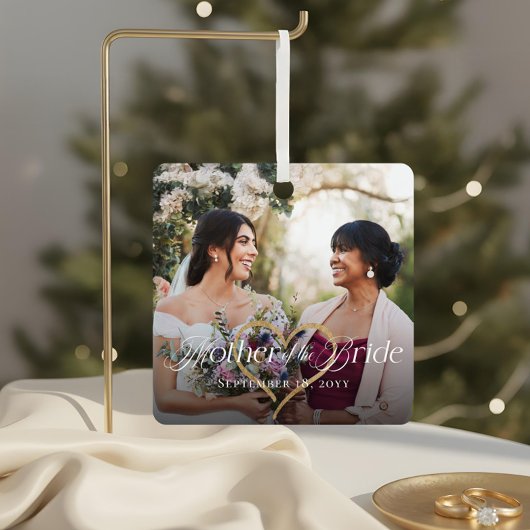 Elegante Mutter des Bride Foto Memory Keepake Ornament Aus Metall